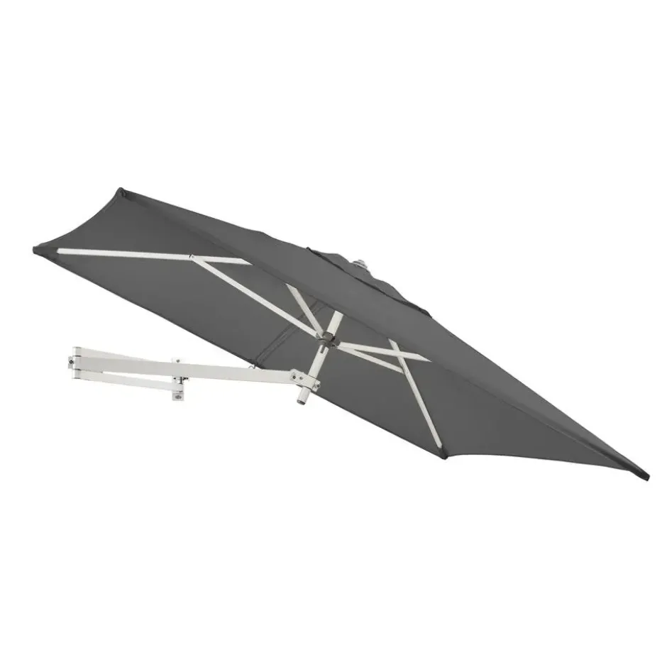 Rechthoekige Muurparasol - 200 x 140 cm - Donker Grijs