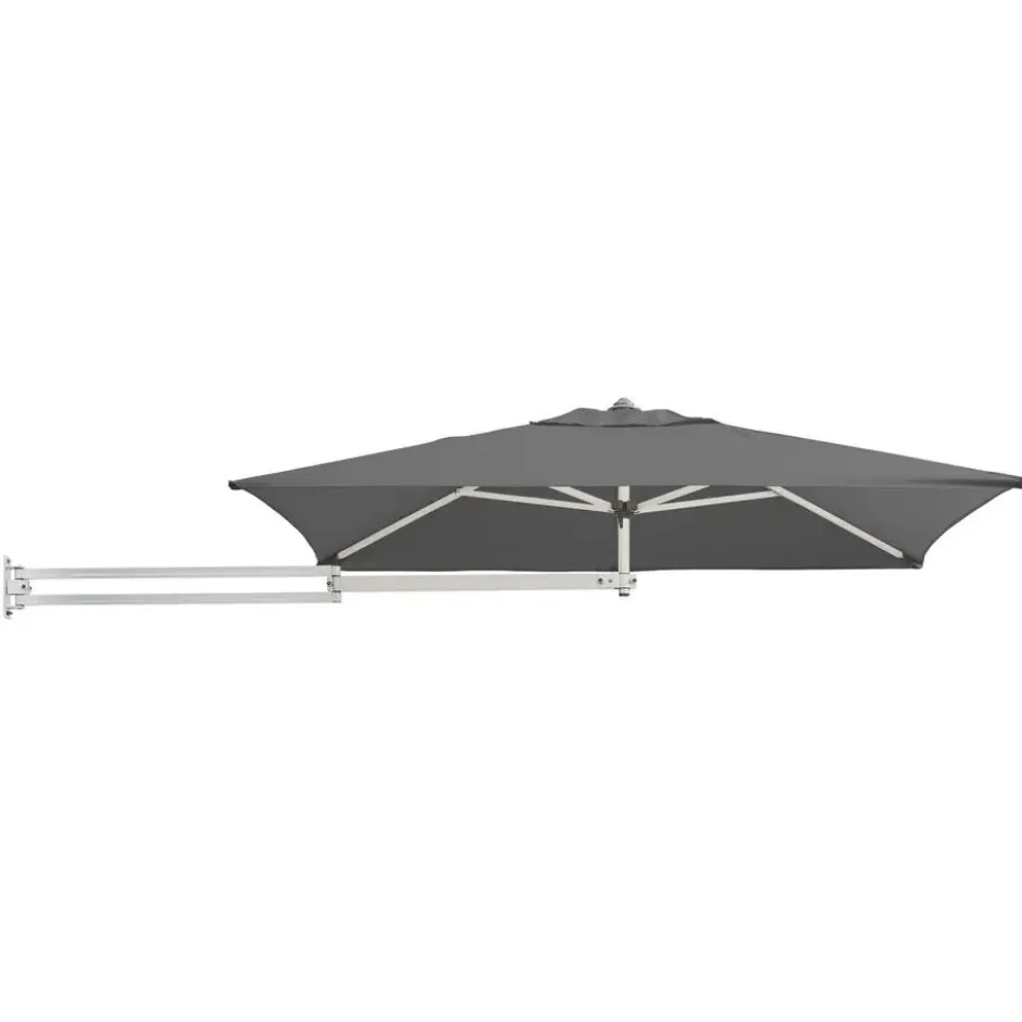 Rechthoekige Muurparasol - 200 x 140 cm - Donker Grijs