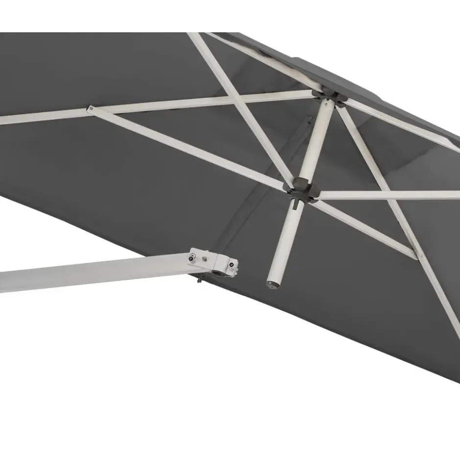 Rechthoekige Muurparasol - 200 x 140 cm - Donker Grijs