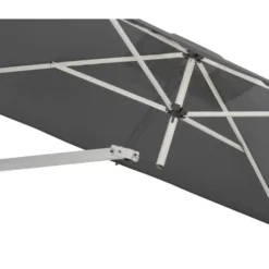 Rechthoekige Muurparasol - 200 x 140 cm - Donker Grijs