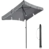 Rechthoekige Parasol - Kantelbaar- Bescherming - 200 x 125 cm - Grijs