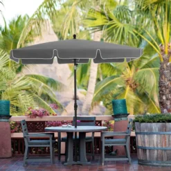Rechthoekige Parasol - Kantelbaar- Bescherming - 200 x 125 cm - Grijs