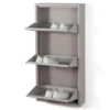 Redin Design Pippen industrieel schoenenkast 3 lade Taupe metaal 50x15x103