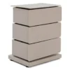 Redin Design Rodman industrieel Schoenenkast 3 lade Taupe metaal 37x26x54.5
