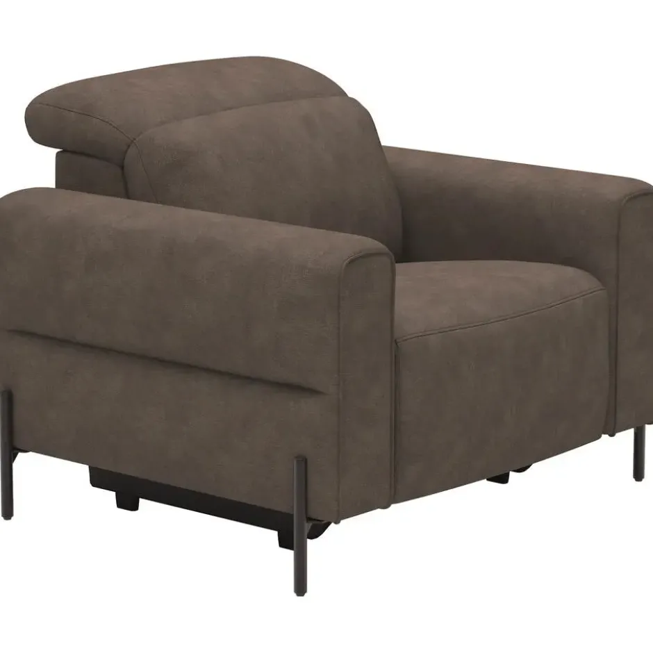 Relaxfauteuil Dave - stof Billy Joe - grijs