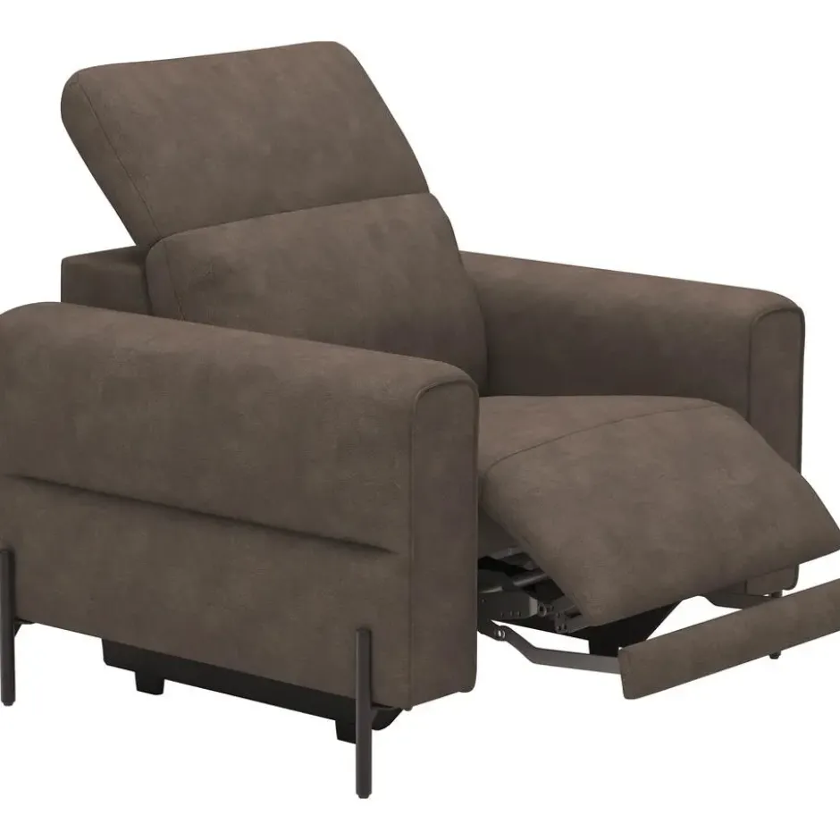 Relaxfauteuil Dave - stof Billy Joe - grijs