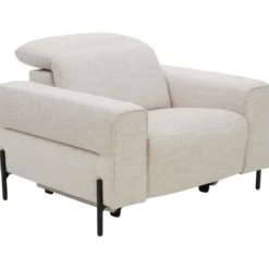 Relaxfauteuil Dave - stof Pure - lichtgrijs
