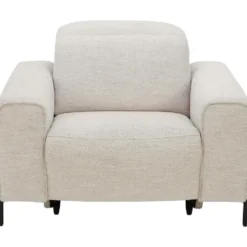 Relaxfauteuil Dave - stof Pure - lichtgrijs