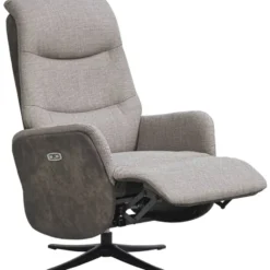Relaxfauteuil Herman - elektrisch verstelbaar - duo-stof grijs