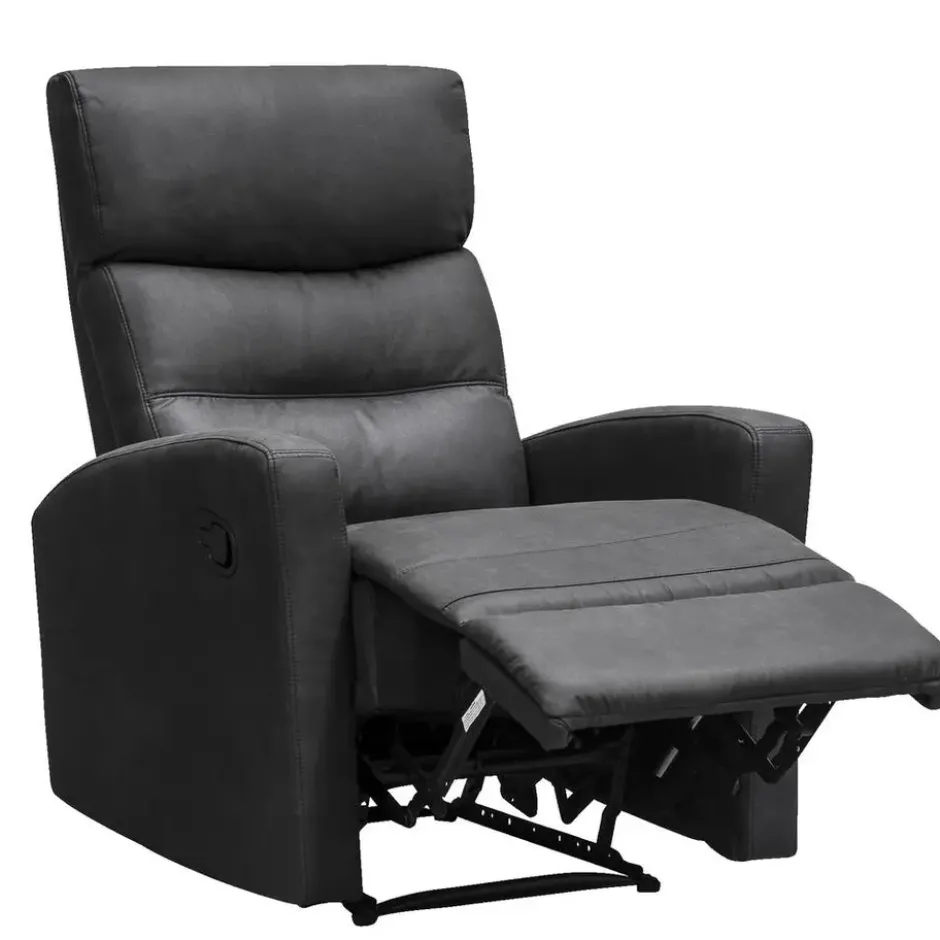 Relaxfauteuil Jackson - stof - zwart