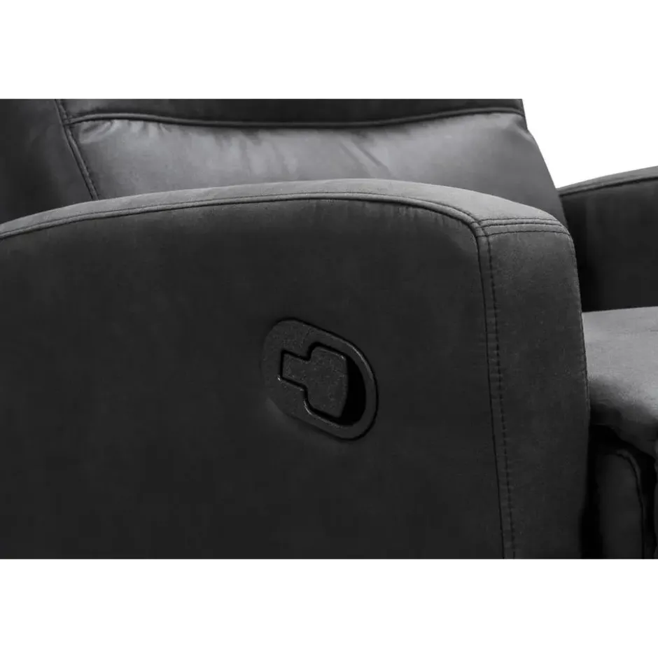Relaxfauteuil Jackson - stof - zwart