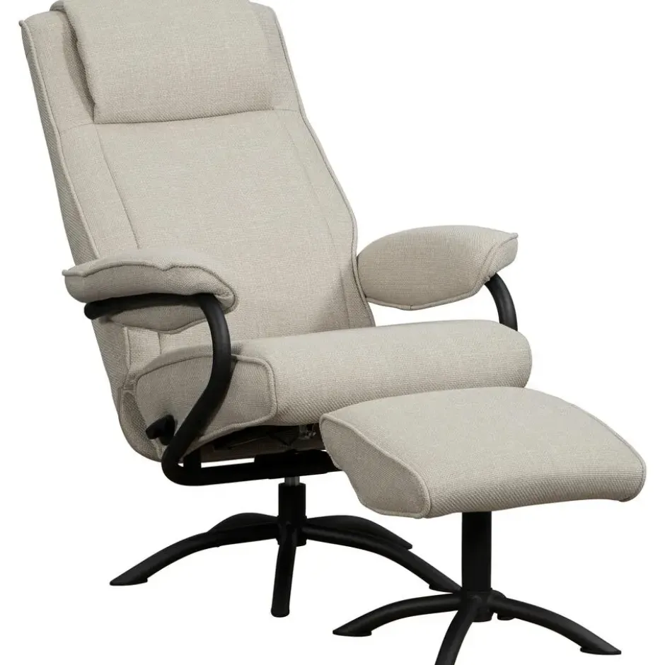 Relaxfauteuil Vincent incl. hocker - zand