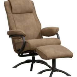 Relaxfauteuil Vincent incl. hocker - taupe