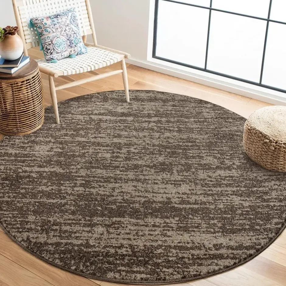 Relax Oslo Rond Vloerkleed Laagpolig Bruin Beige - 200 CM Ø