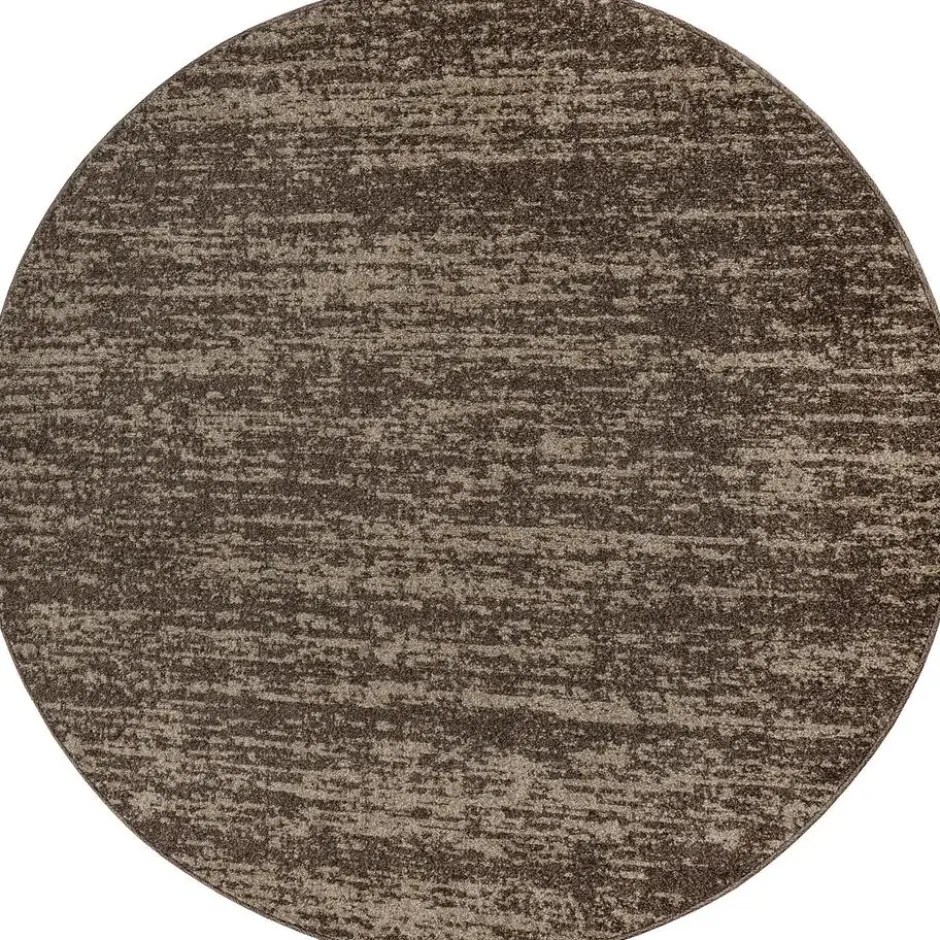Relax Oslo Rond Vloerkleed Laagpolig Bruin Beige - 200 CM Ø