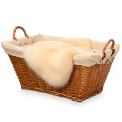 Rieten opberg mand - gevlochten riet - bruin - 65 x 43 x 35 cm