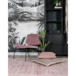 Romy vitrinekast industrieel zwart - 35x120x200 cm