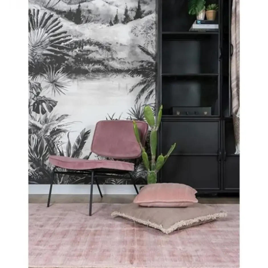 Romy vitrinekast industrieel zwart - 35x120x200 cm