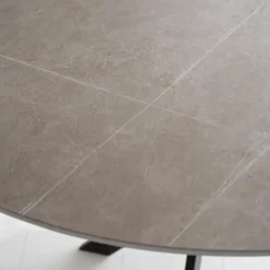 Ronde eettafel Yuna Ø150 cm marmerlook grijs - Stoneware - Grijs