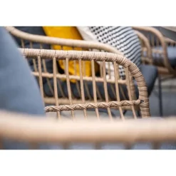 Ronde 4-persoons tuinset - Edison tafel - 4 Margriet stoelen