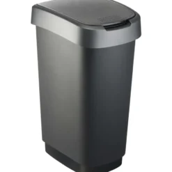Rotho Afvalbak Twist 40 x 30 x 60 cm 50 l Polypropyleen Zilver