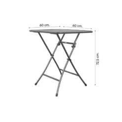 Royal Garden Café strekmetaal klaptafel 60x60 cm. - Antraciet