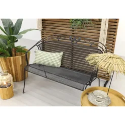 Royal Garden Elegance strekmetaal 2-zits tuinbank - Antraciet