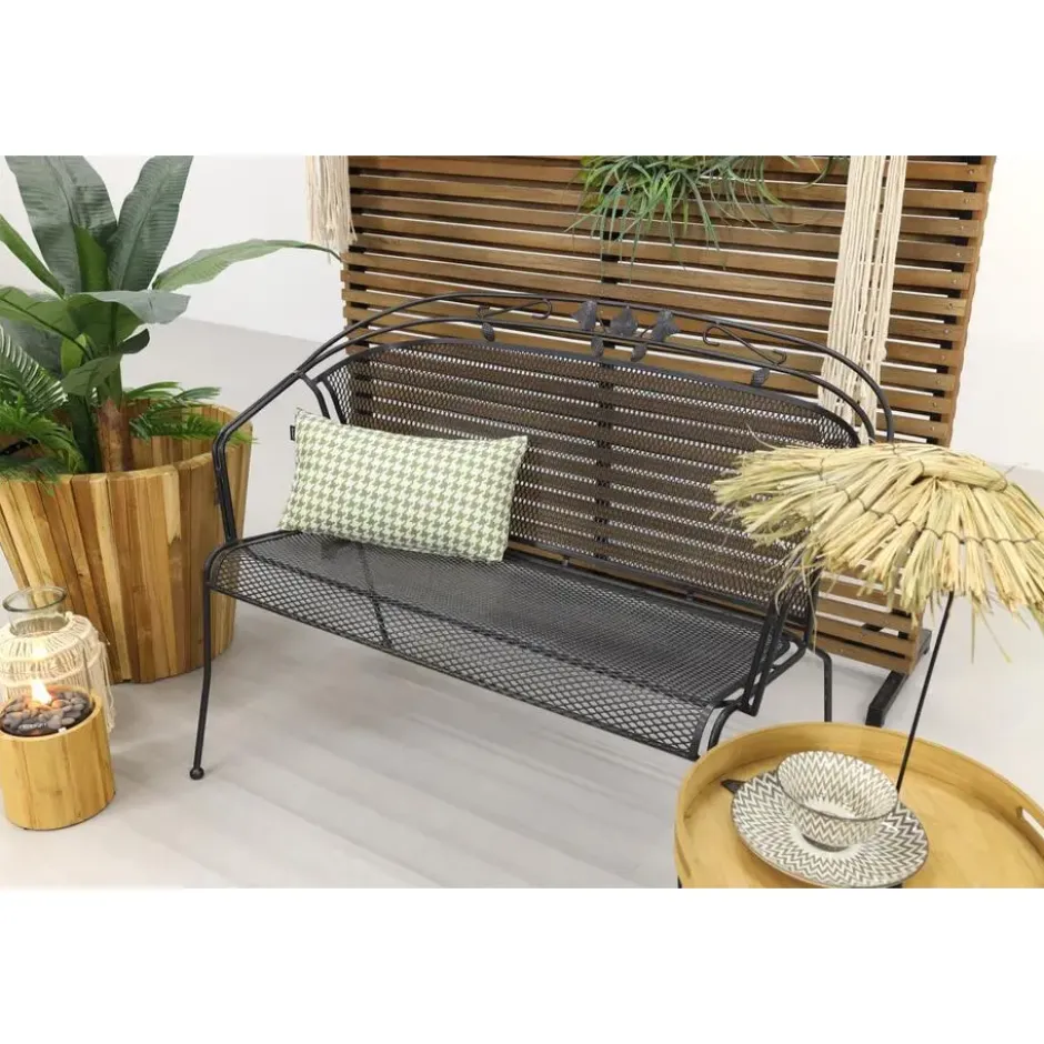Royal Garden Elegance strekmetaal 2-zits tuinbank - Antraciet