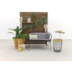 Royal Garden Elegance strekmetaal 2-zits tuinbank - Antraciet