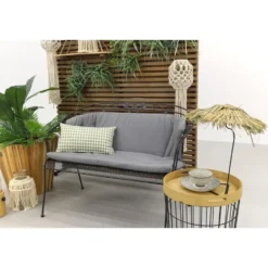 Royal Garden Elegance strekmetaal 2-zits tuinbank - Antraciet