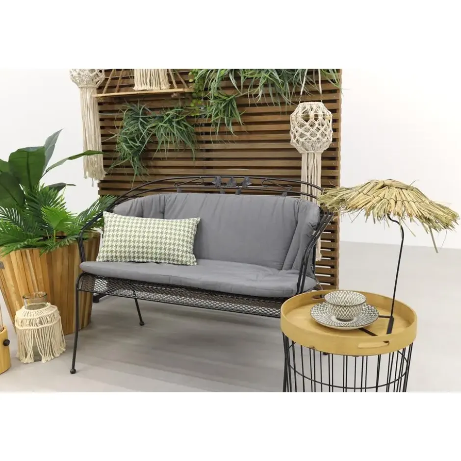 Royal Garden Elegance strekmetaal 2-zits tuinbank - Antraciet