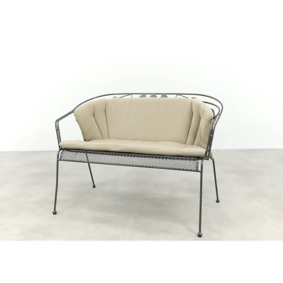 Royal Garden Elegance strekmetaal 2-zits tuinbank - Antraciet