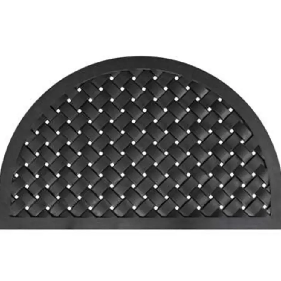 Rubber deurmat Weave halfrond - 56 x 91 cm