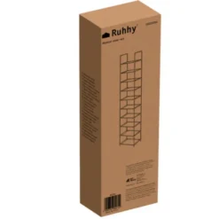 Ruhhy Schoenenrek - zwart - 10 pcs - metaal/kunststof - 176 x 33
