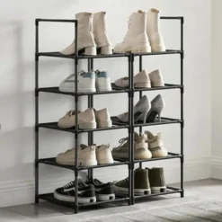 Ruhhy Schoenenrek - zwart - 10 pcs - metaal/kunststof - 176 x 33