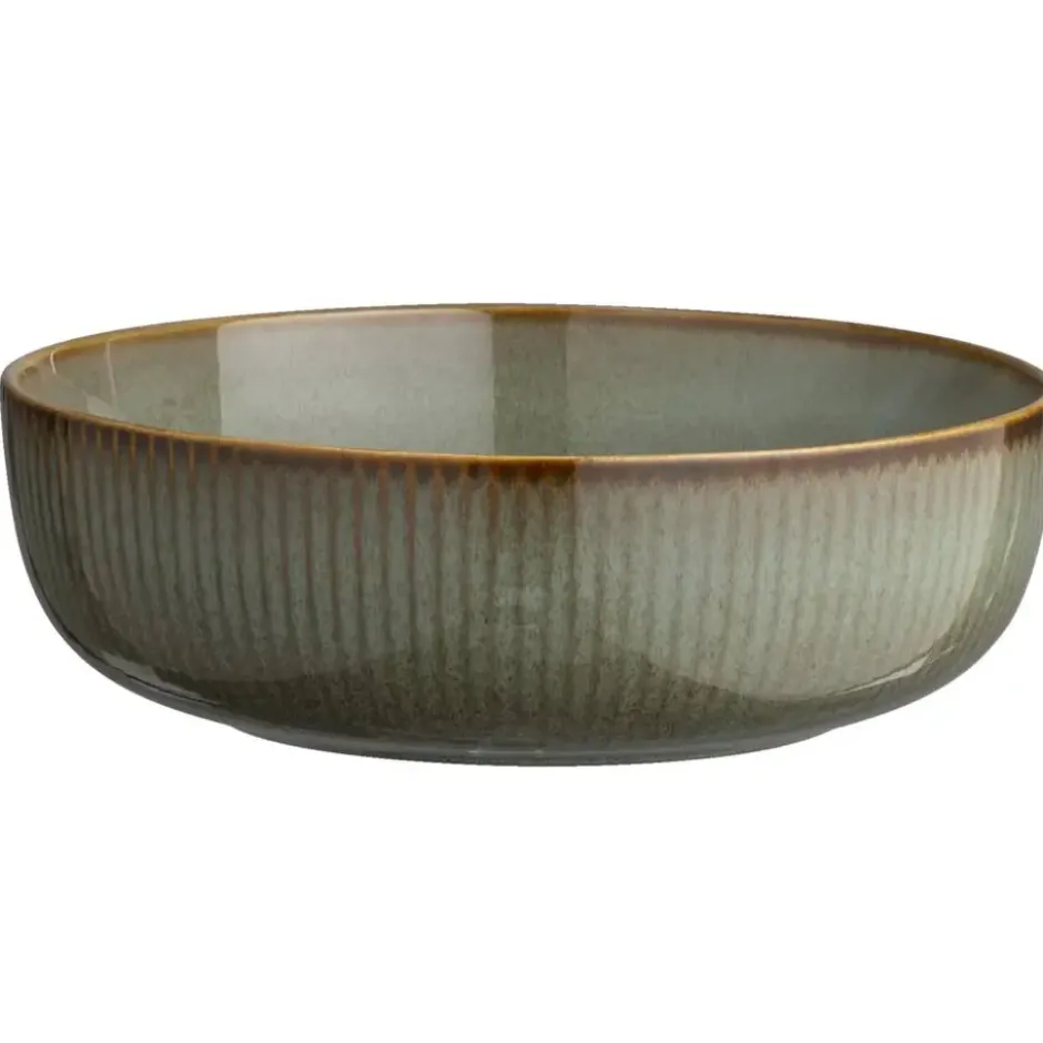 Saladeschaal Camille - groen - stoneware - Ø22,5 cm