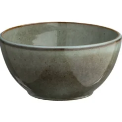 Saladeschaal Emma - groen/bruin - stoneware - Ø22,5 cm
