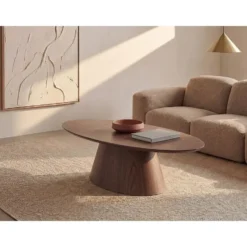 Salontafel ANTELADA - 120 cmx60 cmx40 cm - Natuurlijk donker Hout paneel