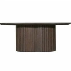 Salontafel Donkerbruin Mangohout - Ovaal - 90x60x35cm - Ava