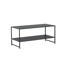 Salontafel Rechthoek - Zwart Metaal - 102x43x45cm