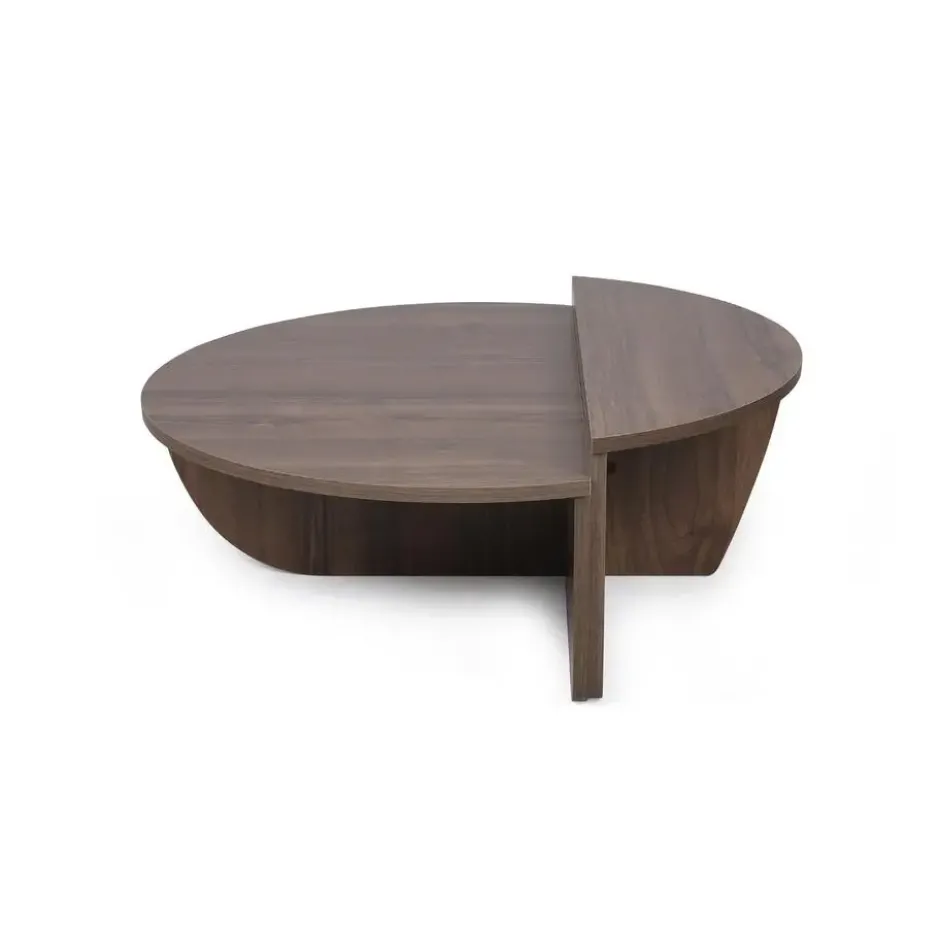 Salontafel Rond 90cm - Walnoot Bruin Melamine - Podium
