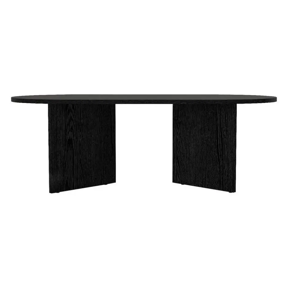 Salontafel TOPANIA - 120 cmx60 cmx39.6 cm - Zwart Hout paneel
