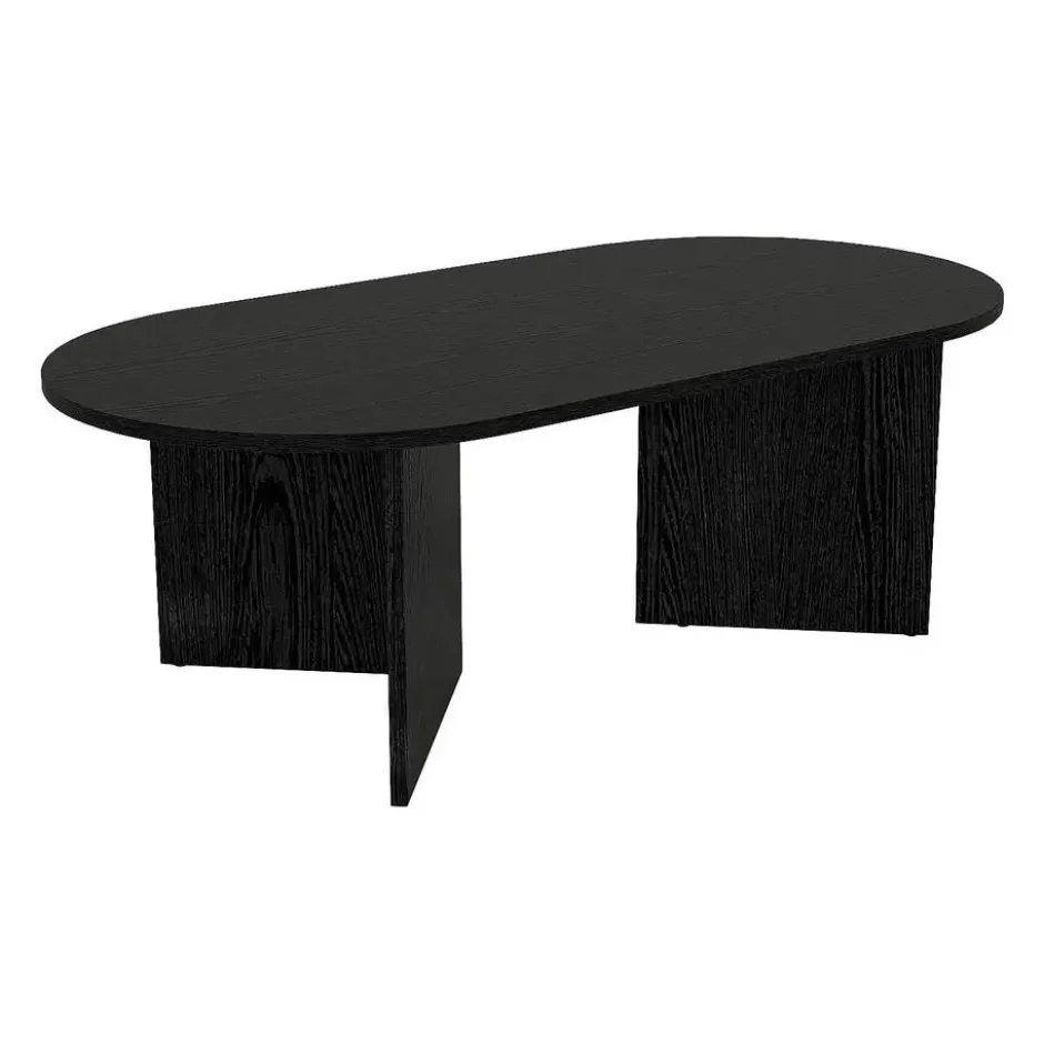 Salontafel TOPANIA - 120 cmx60 cmx39.6 cm - Zwart Hout paneel