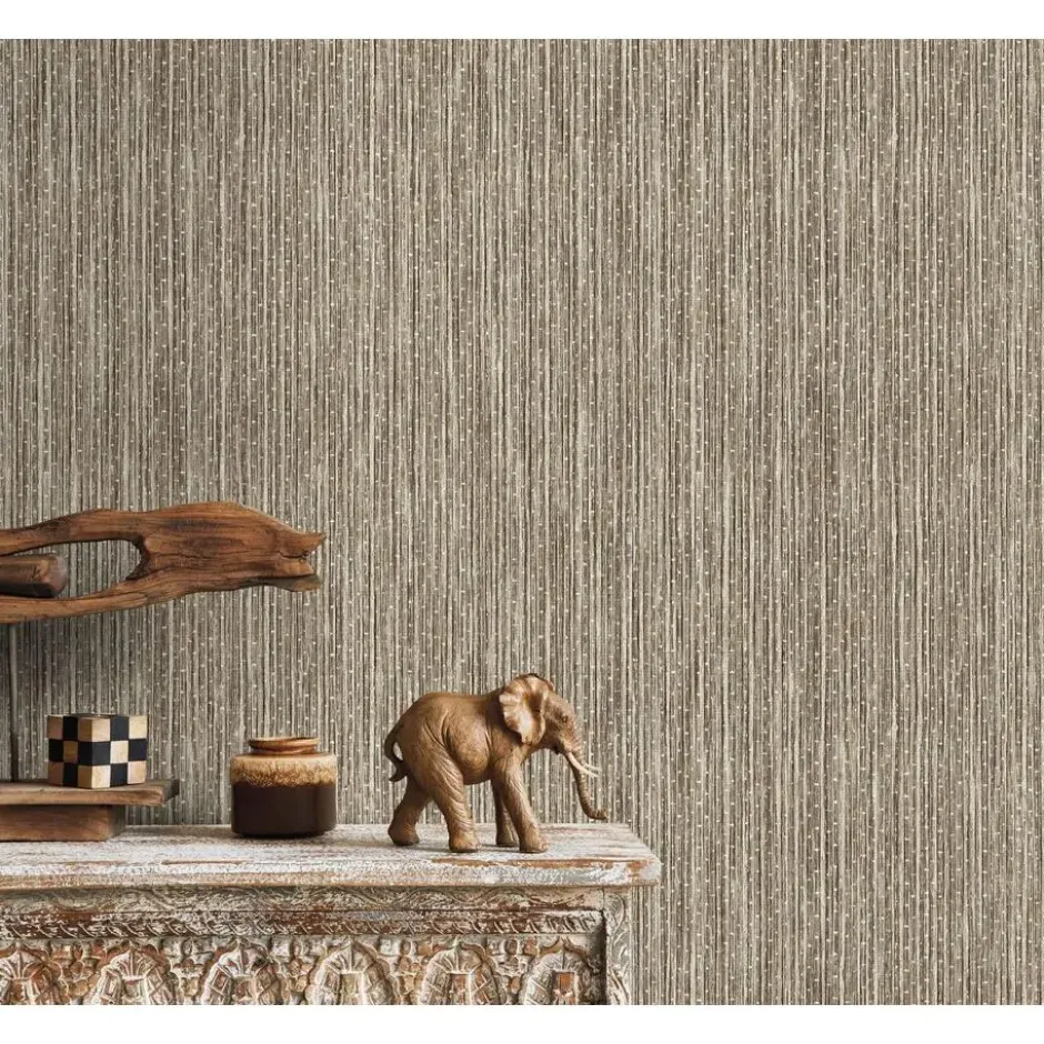 Sanders & Sanders behang bamboe bruin - 53 cm x 10 m