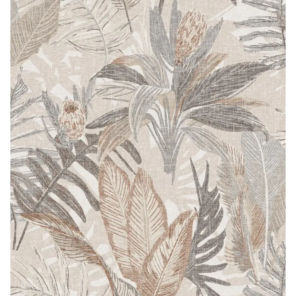 Sanders & Sanders behang bladeren beige - 53 cm x 10 m