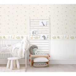Sanders & Sanders behang dieren lichtgroen - 53 cm x 10 m
