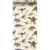 Sanders & Sanders behang dinosaurussen groen en beige - 50 x 900 cm