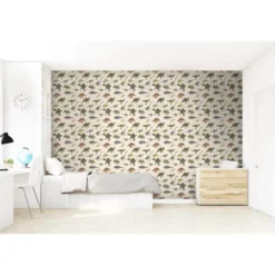 Sanders & Sanders behang dinosaurussen groen en beige - 50 x 900 cm