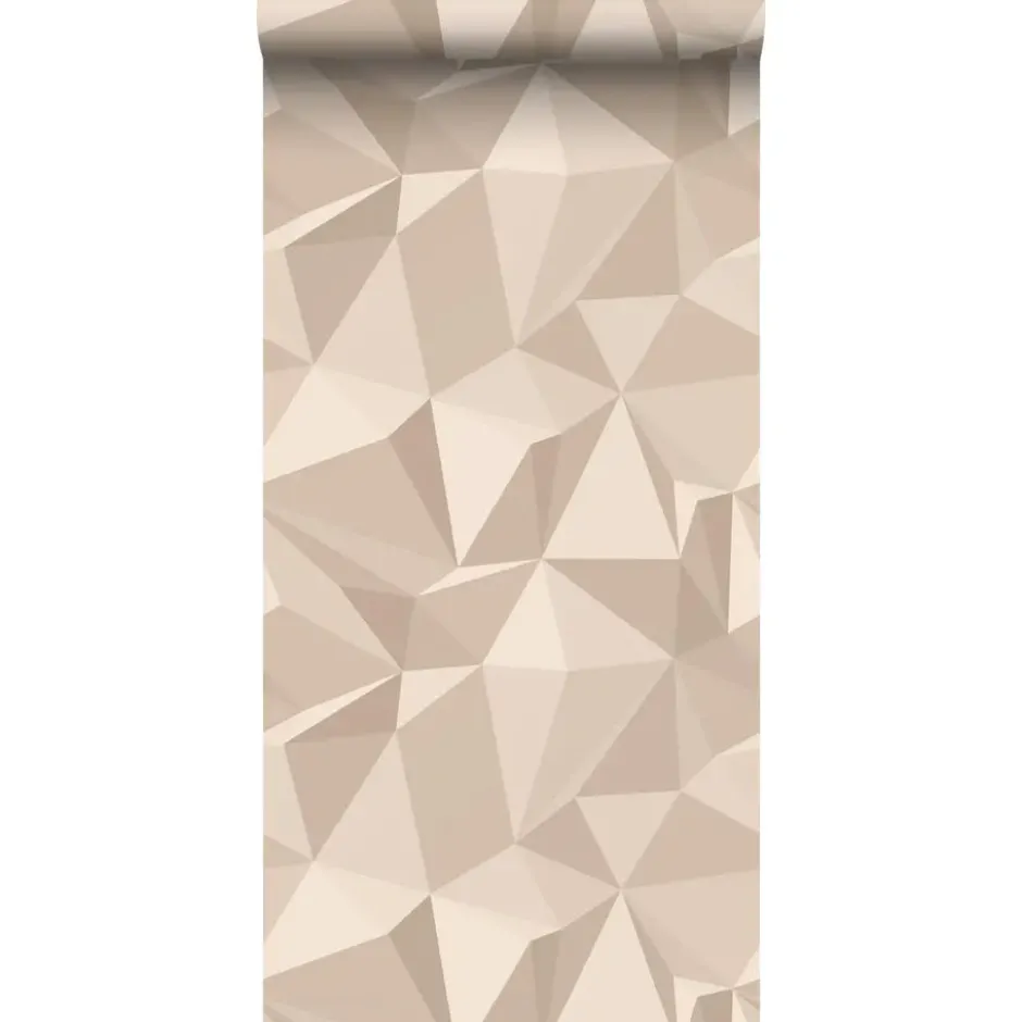 Sanders & Sanders behang grafisch 3D motief beige - 50 x 900 cm