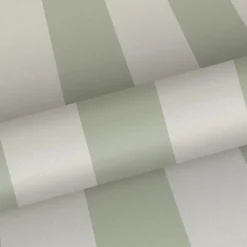 Sanders & Sanders behang strepen groen en beige - 53 x 1005 cm